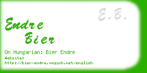 endre bier business card